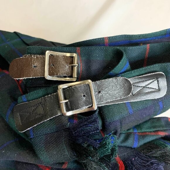 VTG 90s McCarthy Tartan Plaid Kilt Skirt Womens Sz 24 Pleated A-Line Adjustable - Picture 11 of 11